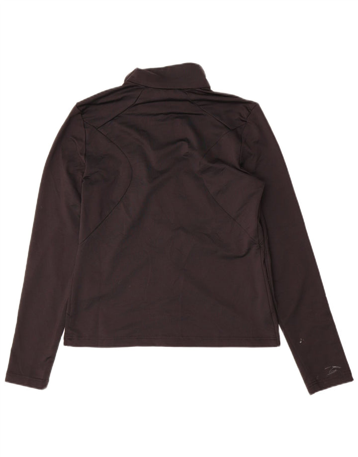 COLMAR Womens Tracksuit Top Jacket UK 12 Medium Black Polyester Sports