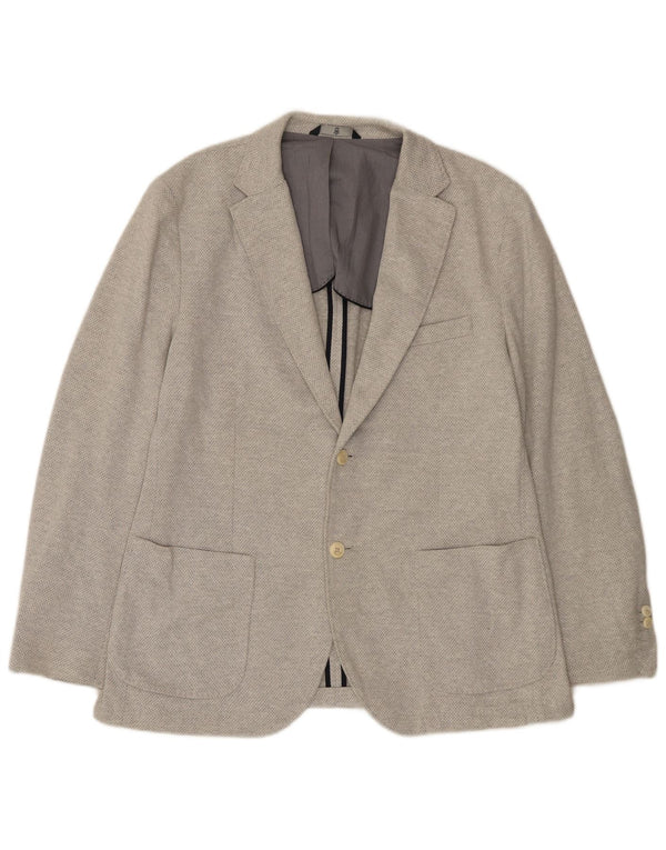Massimo Dutti Ανδρικό σακάκι μπλέιζερ με 2 κουμπιά EU 56 XL Grey Argyle/Diamond