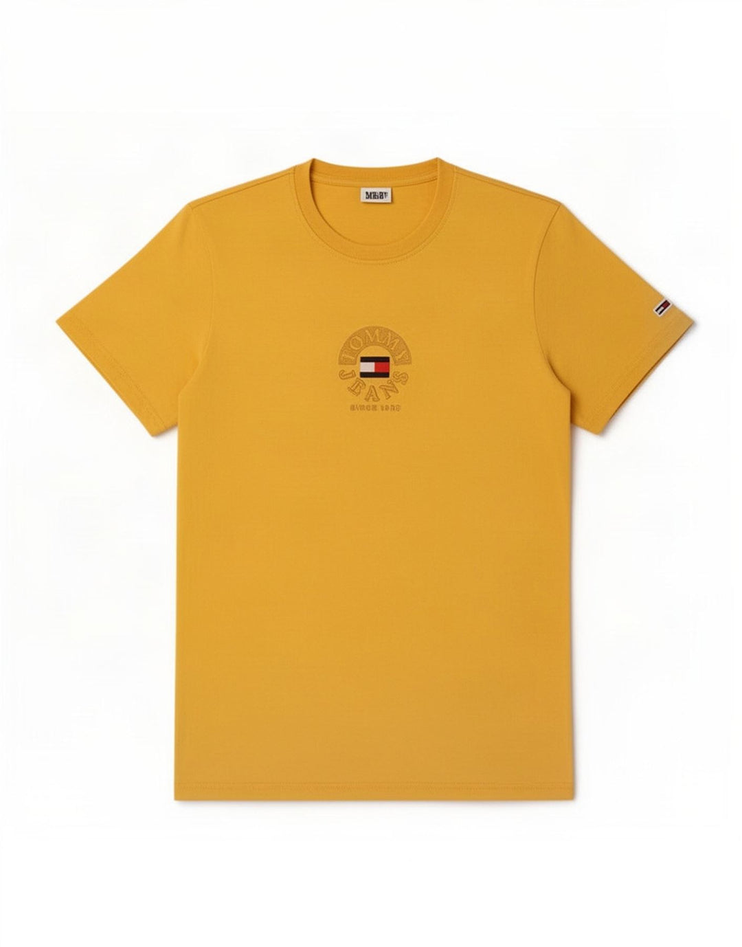Ανδρικό γραφικό T-Shirt Tommy Hilfiger Top Μεσαίο κίτρινο βαμβακερό