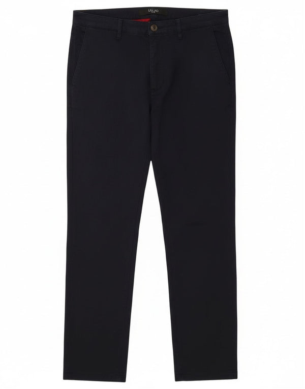 Liu Jo Mens Slim παντελόνι Chino IT 48 Medium W30 L28 Navy Blue Cotton