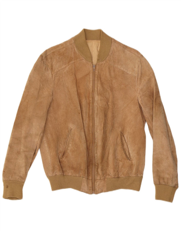 MCGREGOR Ανδρικό Suede Bomber Jacket UK 36 Small Beige