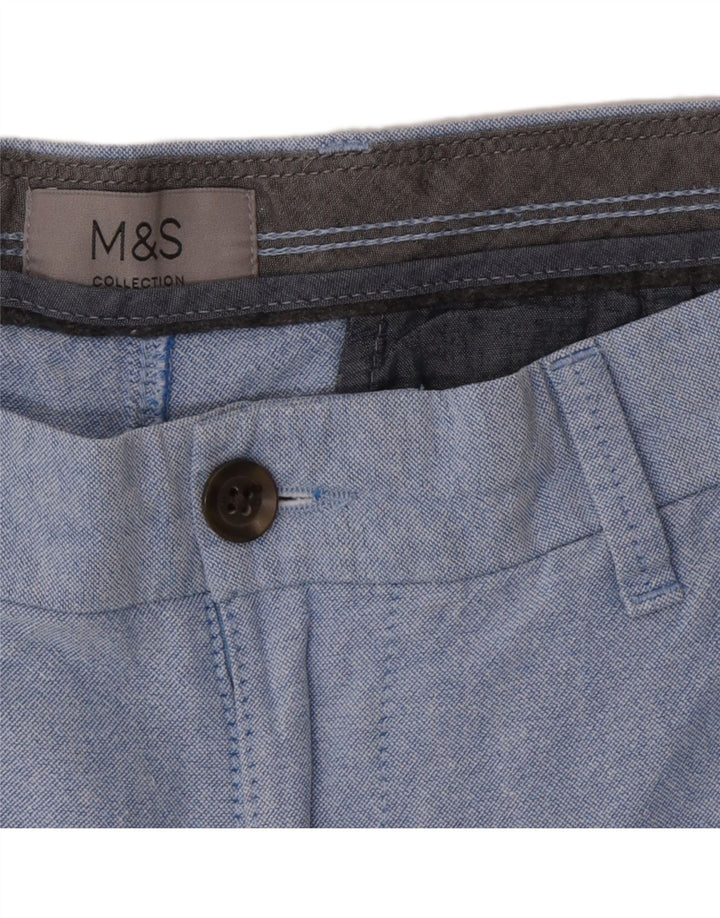 Ανδρικό σορτς Chino Marks & Spencer W34 μεγάλο μπλε βαμβακερό
