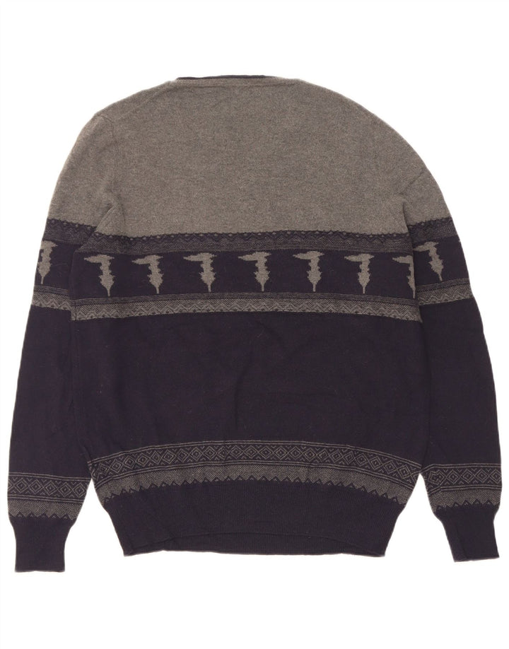 Ανδρικό πουλόβερ Trussardi Boat Neck Jumper Medium Navy Blue Colourblock