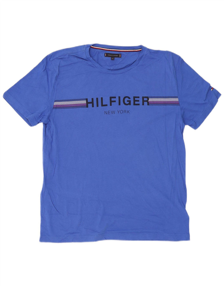 Ανδρικό γραφικό μπλουζάκι TOMMY HILFIGER 2XL Μπλε βαμβακερό