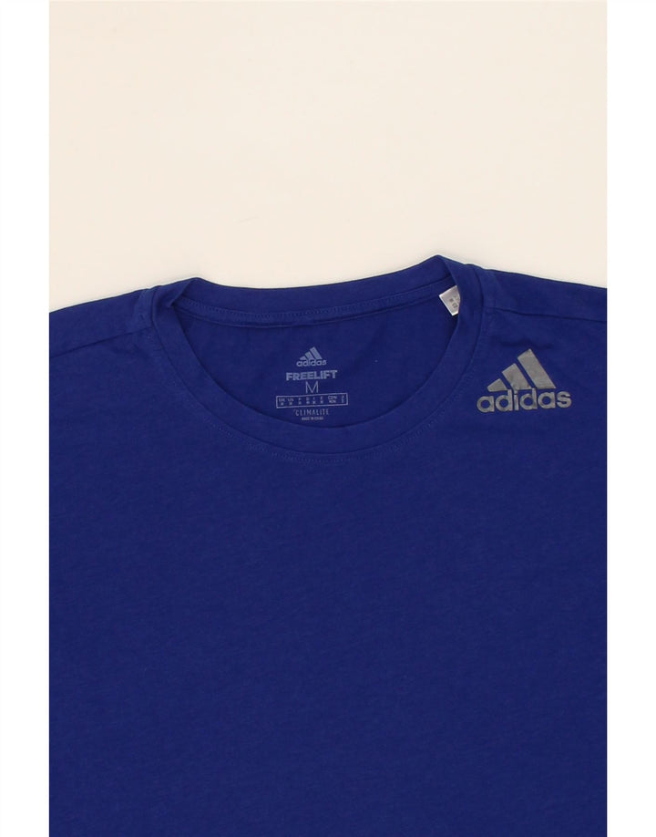 ADIDAS Mens Climalite T-Shirt Top Medium Blue Vintage Adidas and Second-Hand Adidas from Messina Hembry 