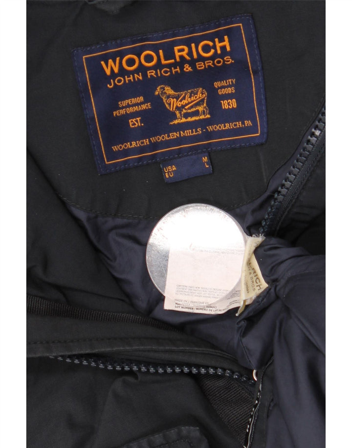 WOOLRICH Ανδρικό μπουφάν Parka με κουκούλα UK 40 Μεγάλο Navy Blue από βαμβάκι