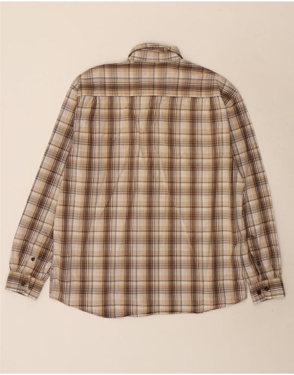 Ανδρικό πουκάμισο Wrangler Large Beige Check Cotton