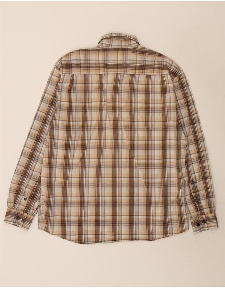 Ανδρικό πουκάμισο Wrangler Large Beige Check Cotton