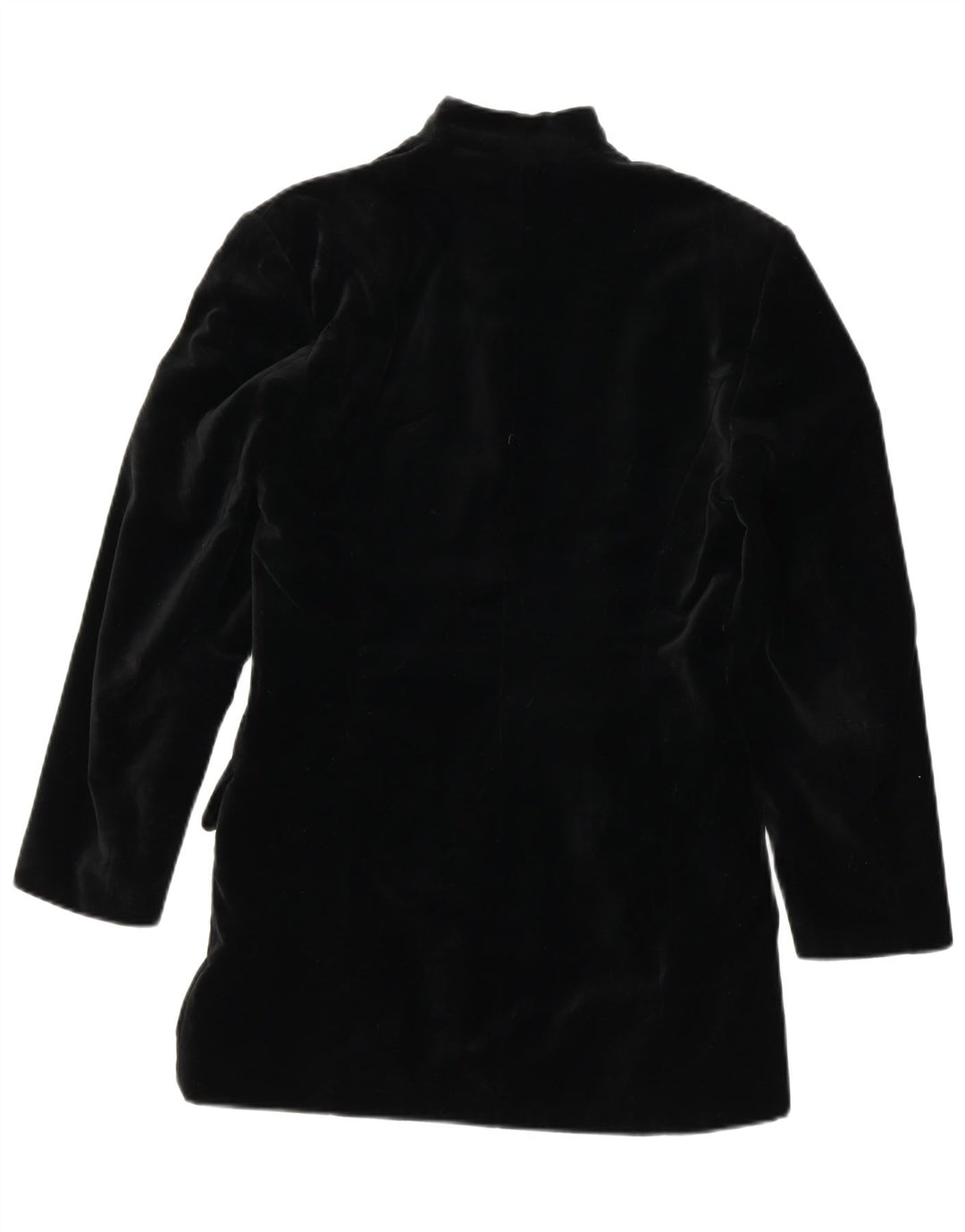 Vintage γυναικείο βελούδινο σακάκι με 4 κουμπιά σακάκι UK 12 μεσαίο μαύρο βαμβακερό