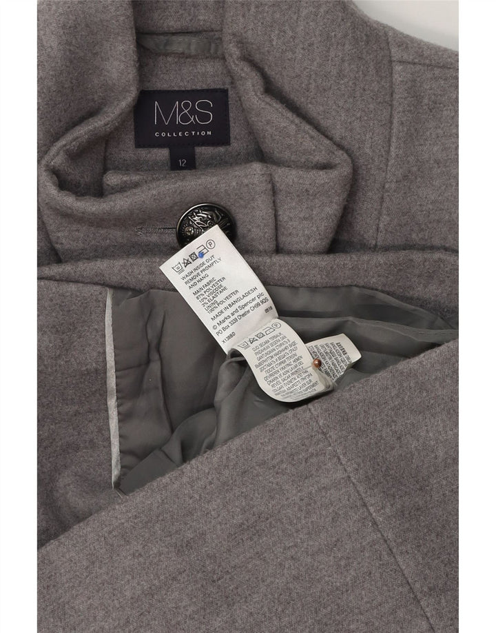 Marks & Spencer Γυναικείο Military Jacket UK 12 Medium Grey Polyester