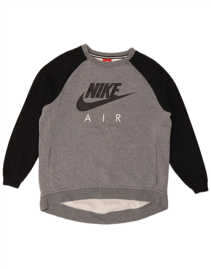 Ανδρικό γραφικό φούτερ Nike Jumper με μεγάλο γκρι χρώμα