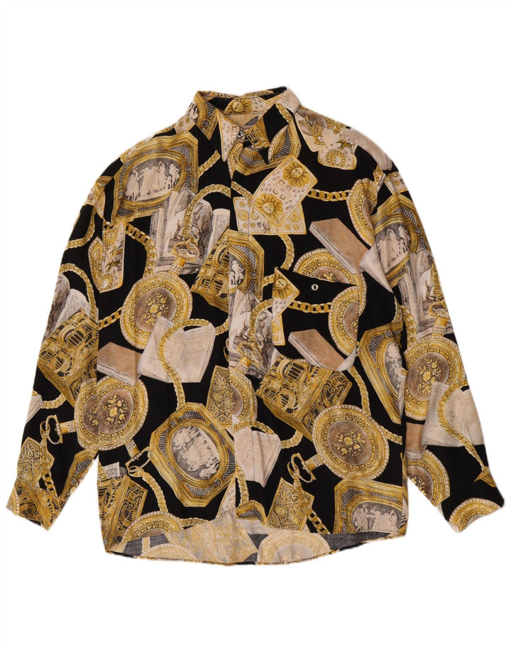 Ανδρικό πουκάμισο με αφηρημένο σχέδιο Tipo' S μεσαίο μαύρο βισκόζη