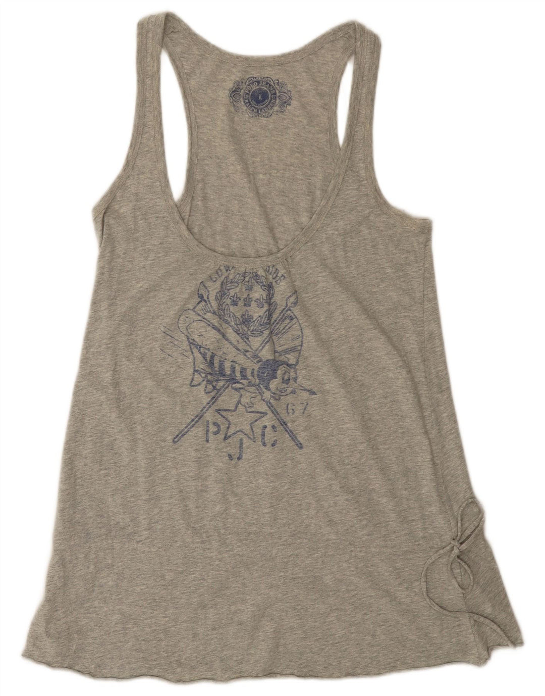 Γυναικείο γραφικό γιλέκο POLO RALPH LAUREN Top 14 μεγάλο γκρι βαμβακερό