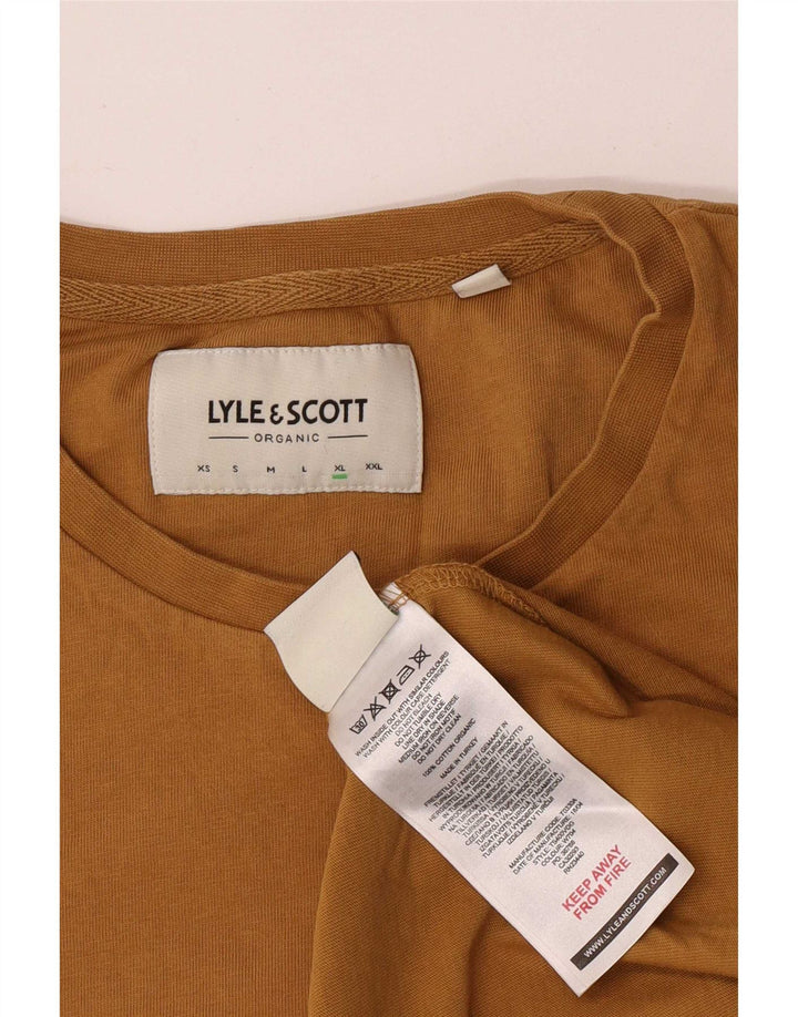 Ανδρικό T-Shirt Lyle & Scott Top XL καφέ βαμβακερό