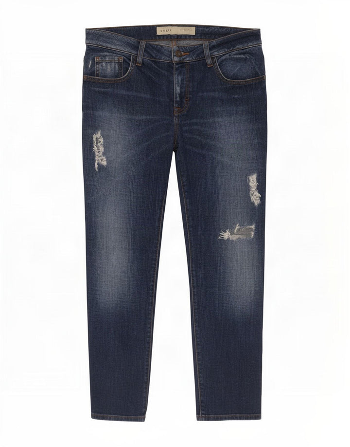 Guess Mens Distressed Slim Jeans W27 L28 Blue