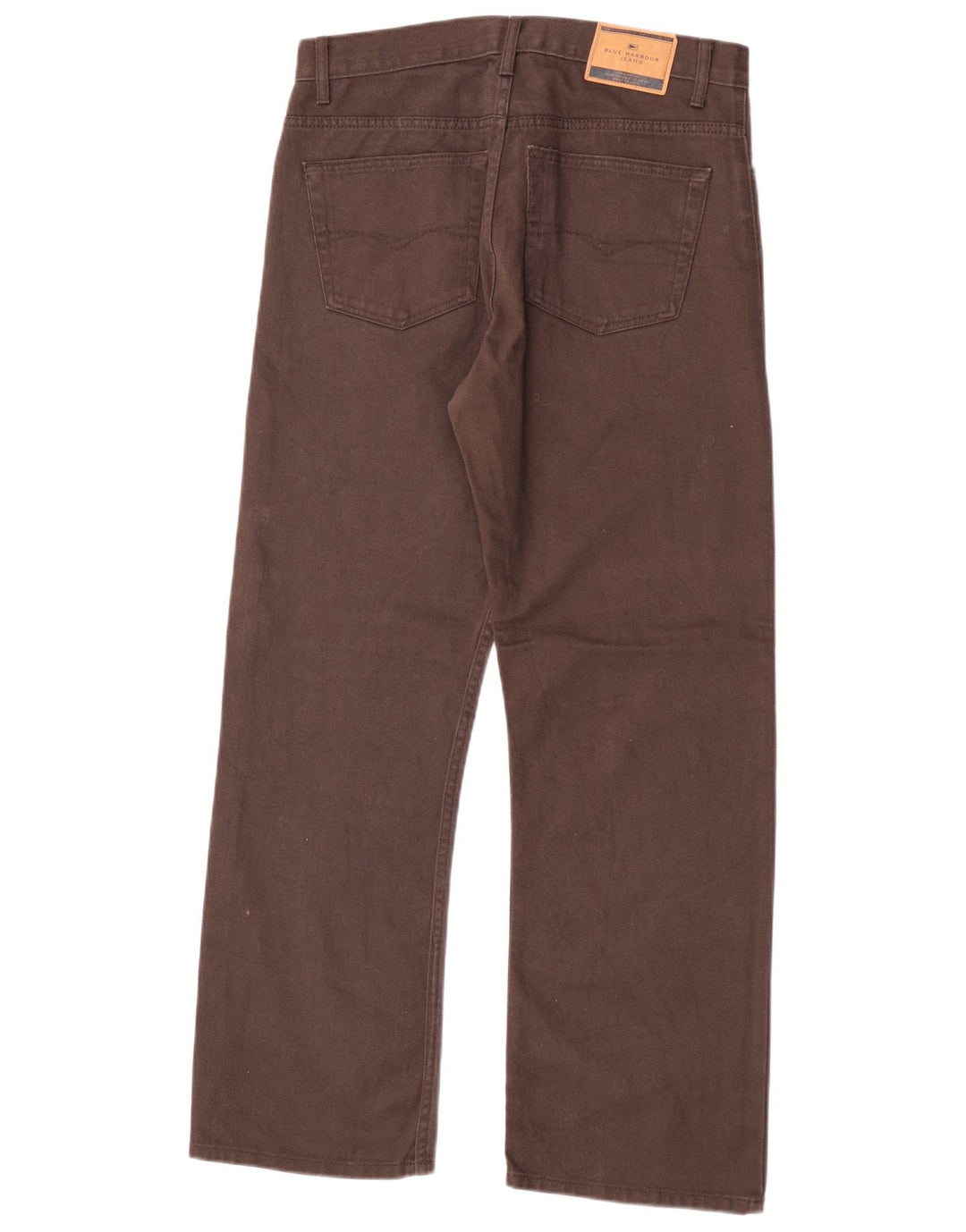 Marks & Spencer Ανδρικό Μπλε Harbor Straight Jeans W32 L29 Καφέ βαμβακερό