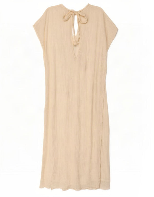 Γυναικείο Αμάνικο Maxi Φόρεμα Zara UK 14 Medium White Λευκό