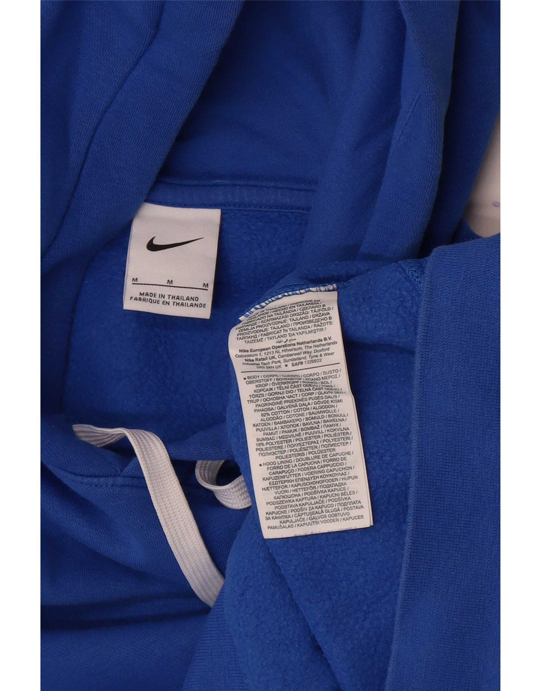 Ανδρικά γραφικά κουκούλα Nike, μεσαίο μπλε βαμβακερό