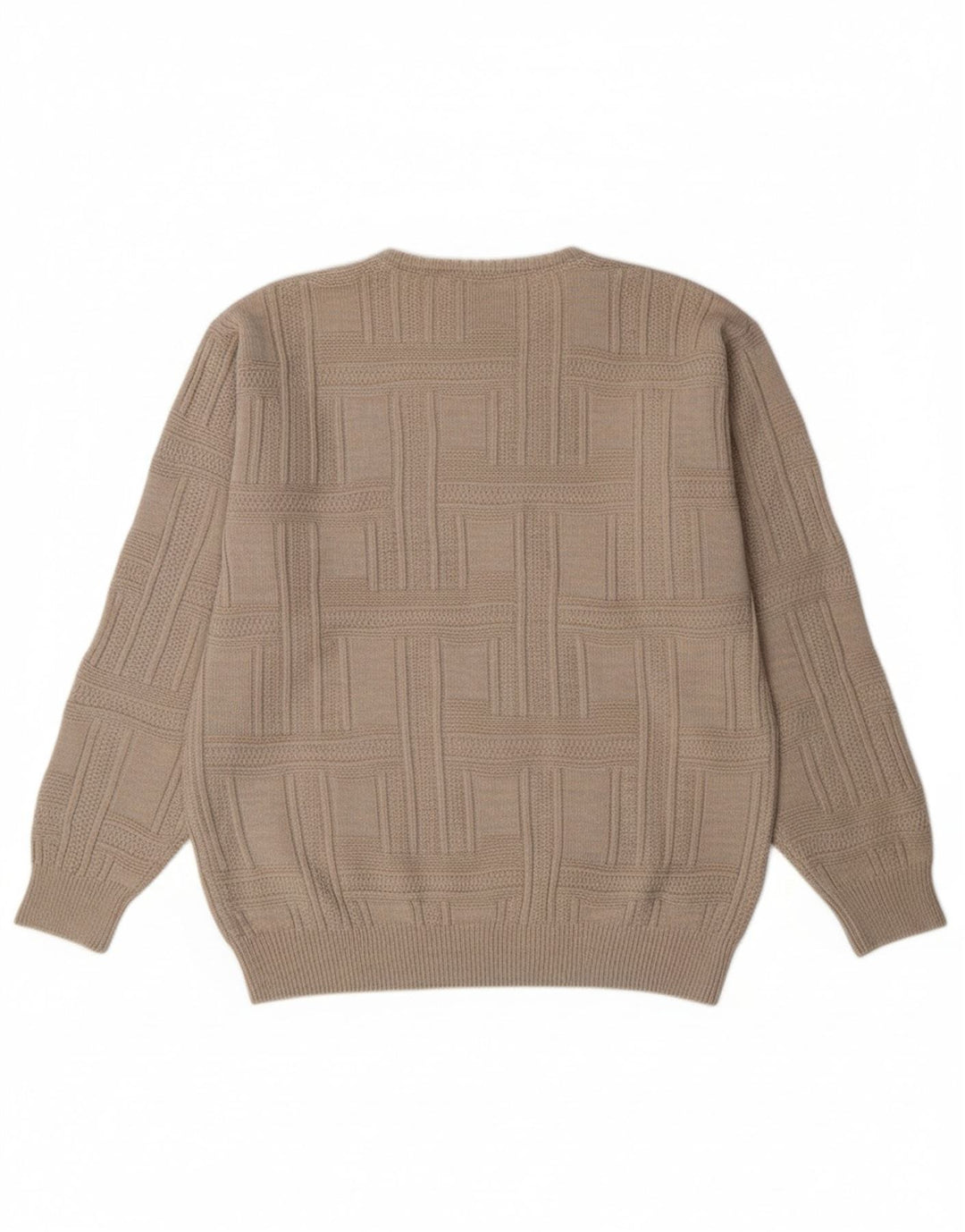 NICK TAYLOR Mens Crew Neck Jumper Sweater Medium Grey Acrylic