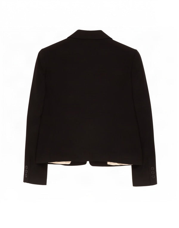 Marks & Spencer Womens 1 Button Blazer Jacket UK 20 2XL Black Polyester