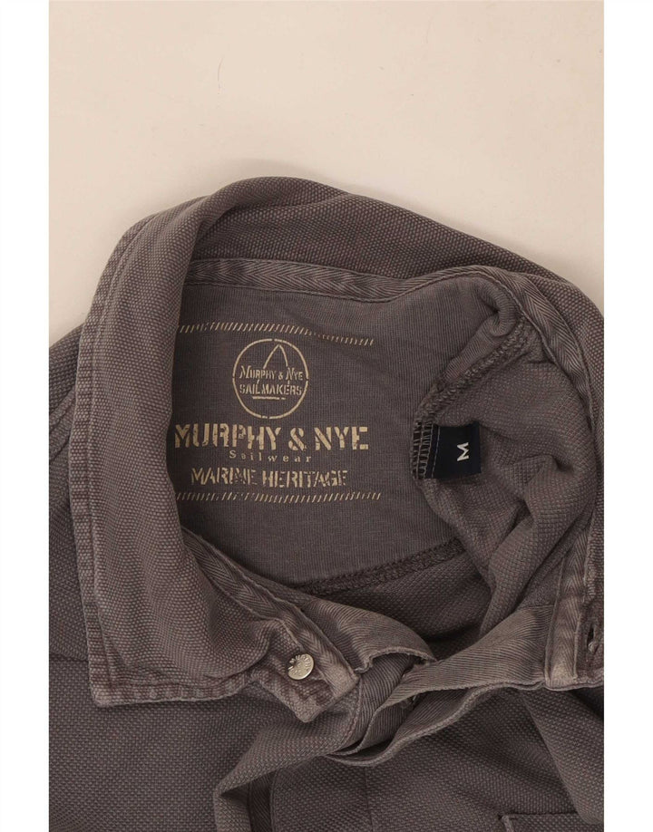 Murphy & Nye Ανδρικά Sailmakers Μακρυμάνικο Loose Fit πουκάμισο Polo Medium Grey