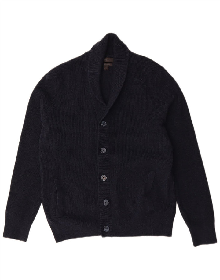Ανδρικό πουλόβερ με ζακέτα Marks & Spencer XL Navy Blue Cotton