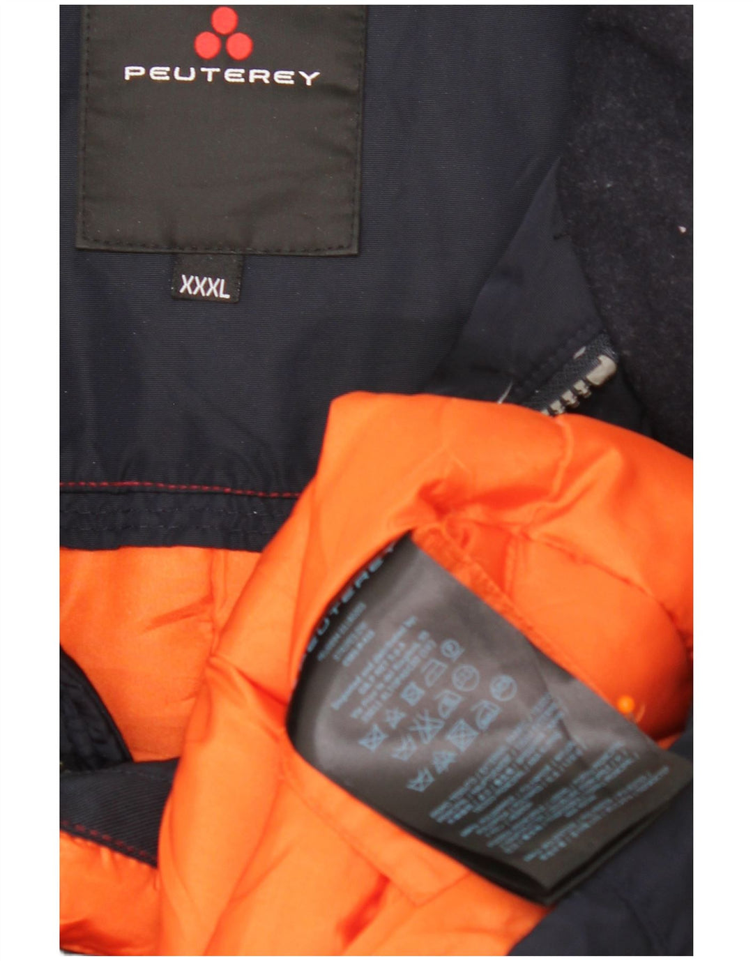 PEUTEREY Ανδρικό μπουφάν με κουκούλα UK 46 3XL Navy Blue Polyamide