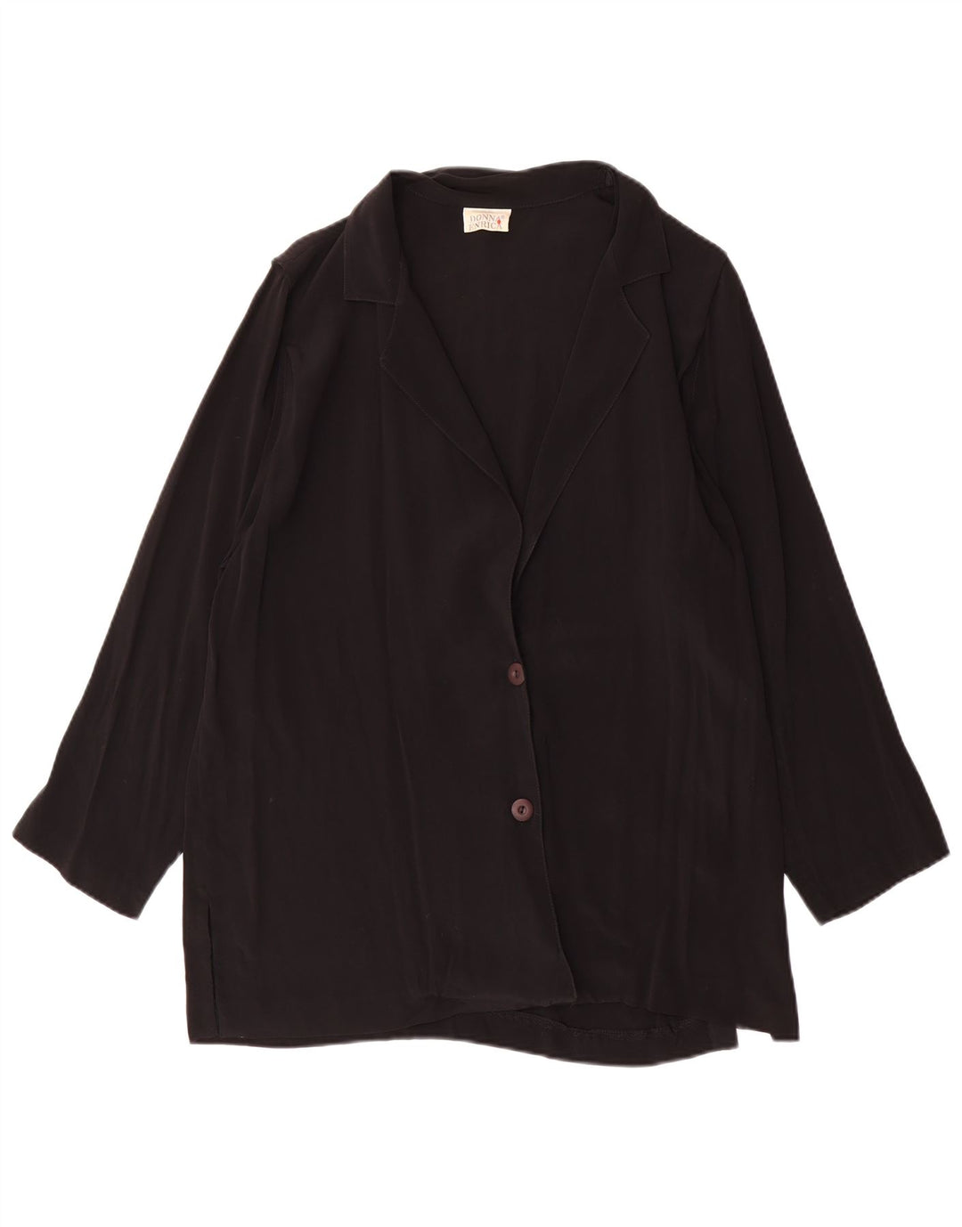 Donna Enrica Γυναικείο Μπλέιζερ με 2 Κουμπιά UK 16 Large Black