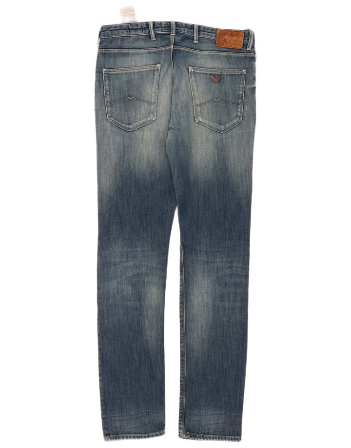 Armani Γυναικεία Εφαρμογή Distressed Slim Jeans W32 L32 Blue Cotton