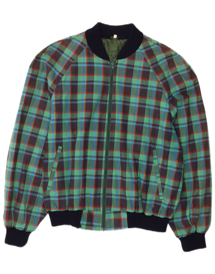 Γυναικείο Bomber Jacket VINTAGE IT 50 XL Green Check Cotton