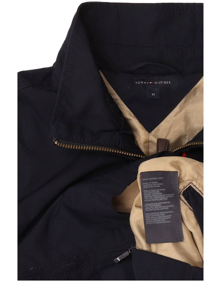 Tommy Hilfiger Γυναικείο Crop Bomber Jacket UK 12 Medium Navy Blue Polyester