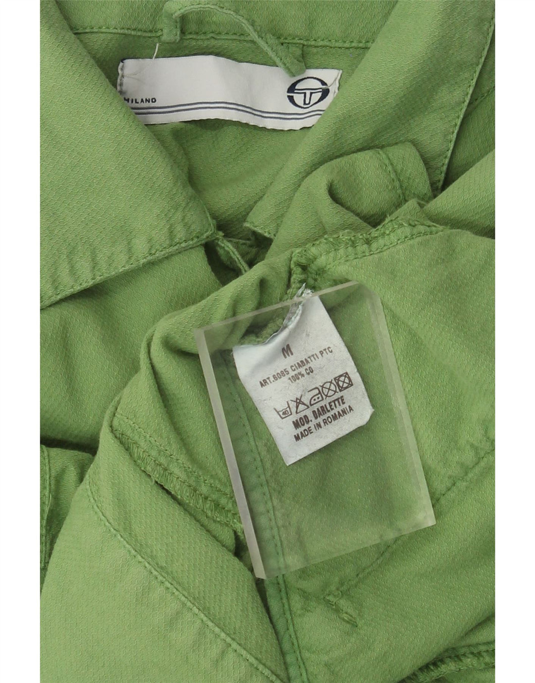 Sergio Tacchini Γυναικείο Milano Crop Utility Jacket UK 12 Μεσαίο πράσινο βαμβακερό