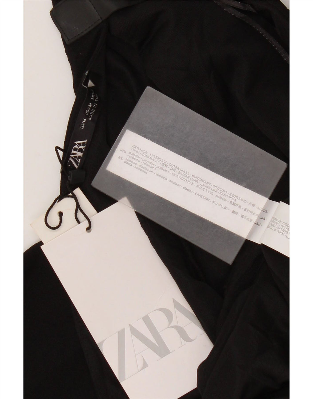 Zara Γυναικείο φόρεμα με μακρυμάνικη θήκη UK 12 Μεσαίο μαύρο πολυεστέρα