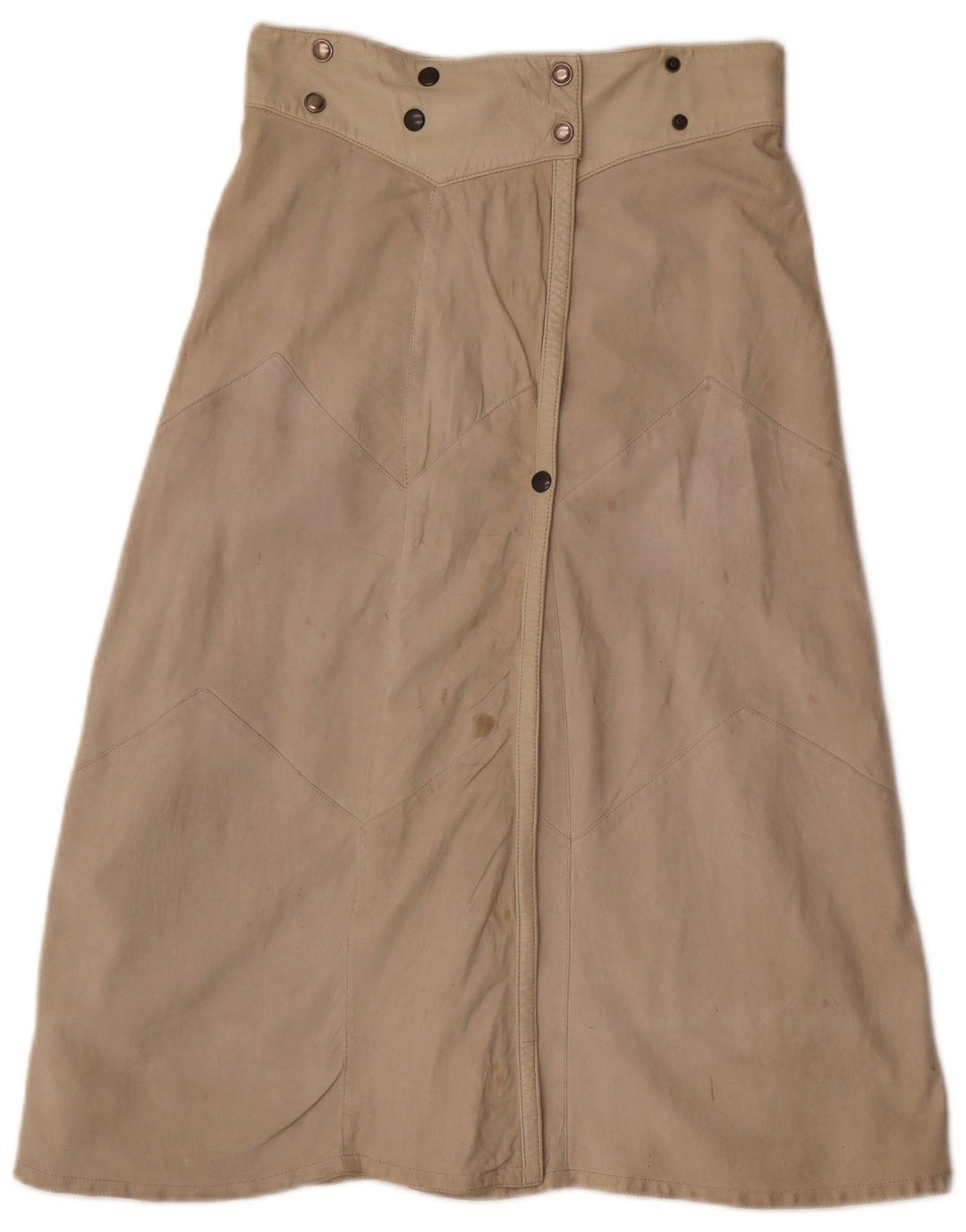 Pret-a-Porter Γυναικεία Δερμάτινη Φούστα IT 40 Small W26 Beige