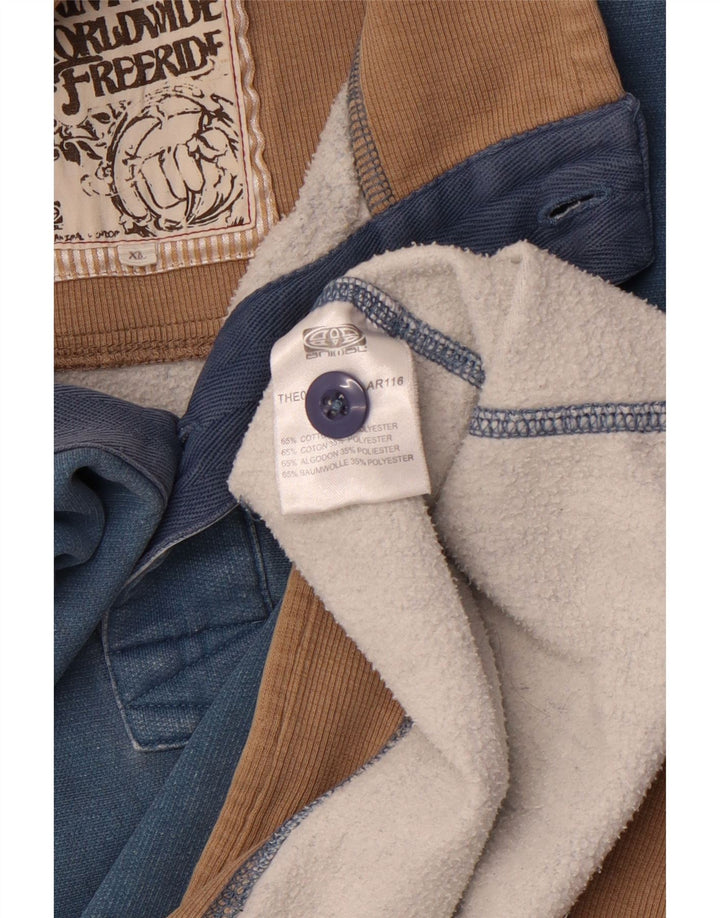 Ανδρικό φούτερ με λαιμό ANIMAL με κουμπιά Jumper XL Μπλε βαμβακερό