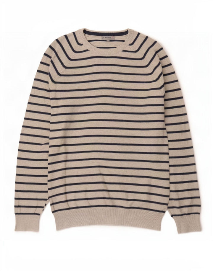 Ανδρικό πουλόβερ Marks & Spencer Boat Neck Jumper Μεγάλο Γκρι ριγέ