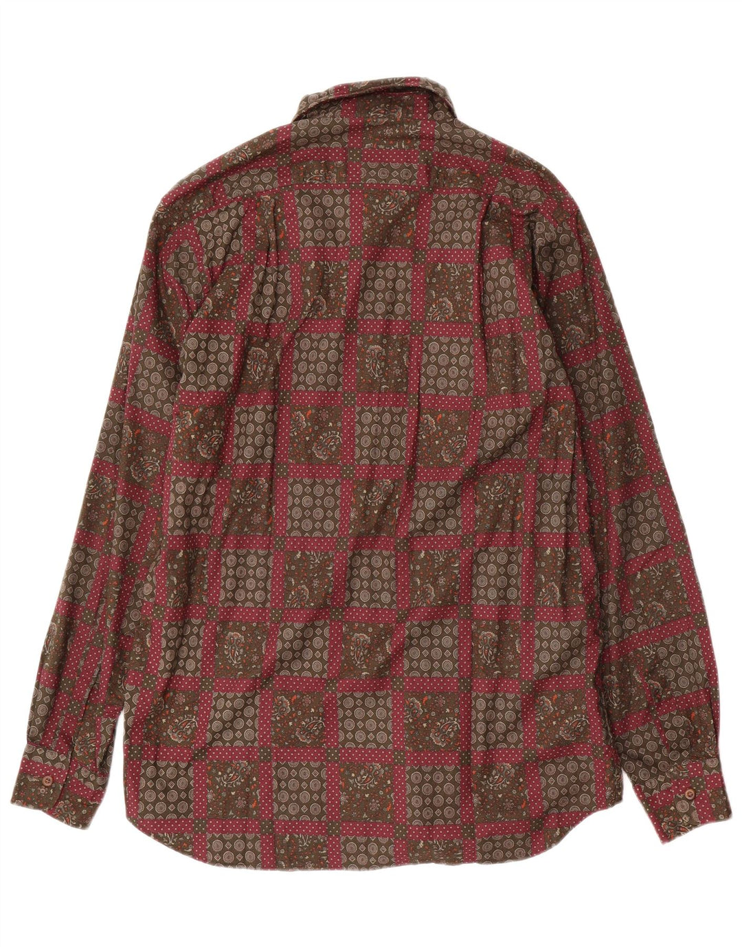 Ανδρικό πουκάμισο Green Leaves Μέγεθος 38/39 Medium Red Paisley Viscose