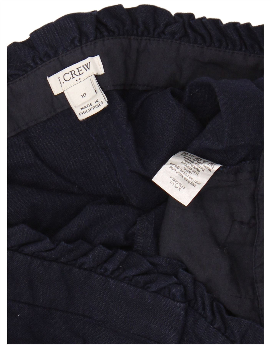 Γυναικείο ψηλόμεσο σορτς chino J. CREW US 10 Large W30 Navy Blue Linen