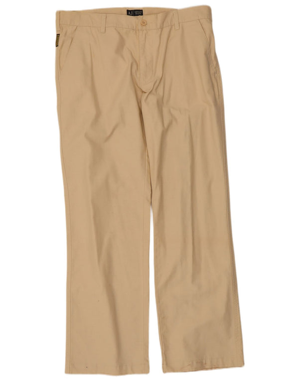 Armani Ανδρικό ίσιο παντελόνι Chino W36 L32 Μπεζ βαμβακερό