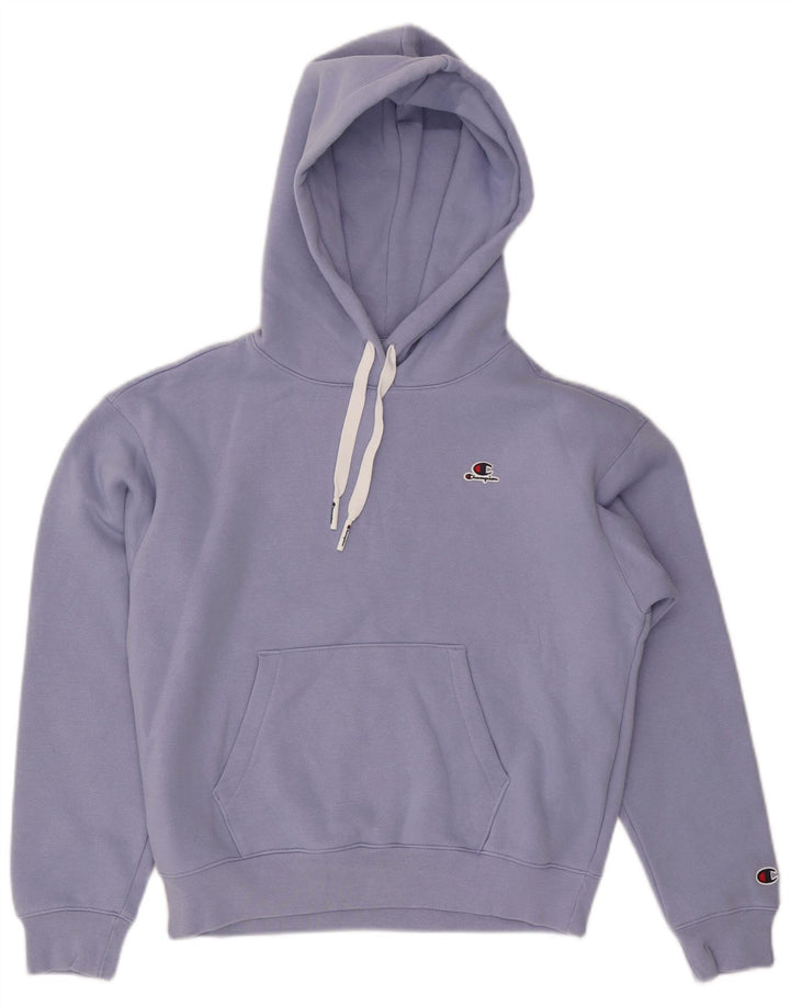 CHAMPION Γυναικείο Hoodie Jumper UK 14 Medium Blue Cotton
