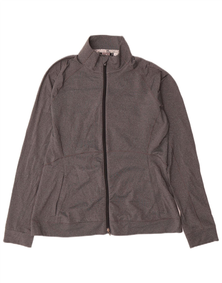 Γυναικεία αθλητική φόρμα Puma Top Jacket UK 16 Large Grey Colourblock