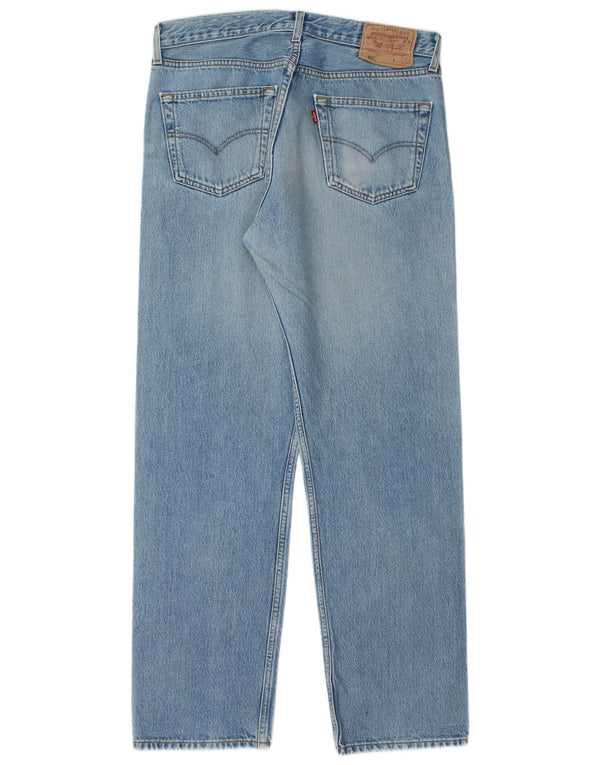 Levi's Mens 501 Straight Jeans W34 L32 Blue Cotton