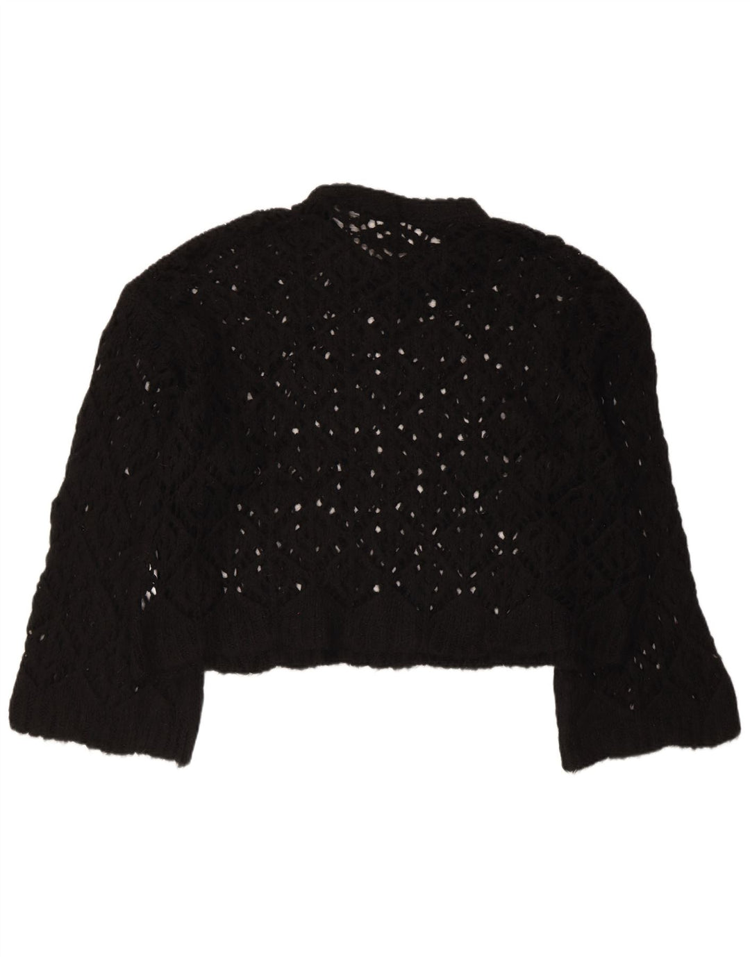 ZARA Γυναικείο πουλόβερ με λαιμόκοψη μεγάλου μεγέθους σκάφους UK 16 μεγάλο μαύρο