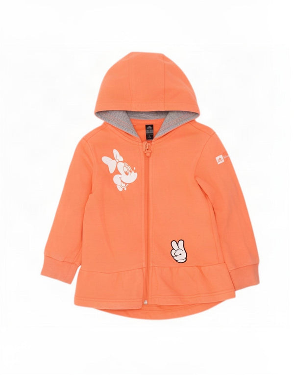 Adidas Baby Girls Disney Graphic Zip Hoodie πουλόβερ 18-24 μηνών πορτοκαλί