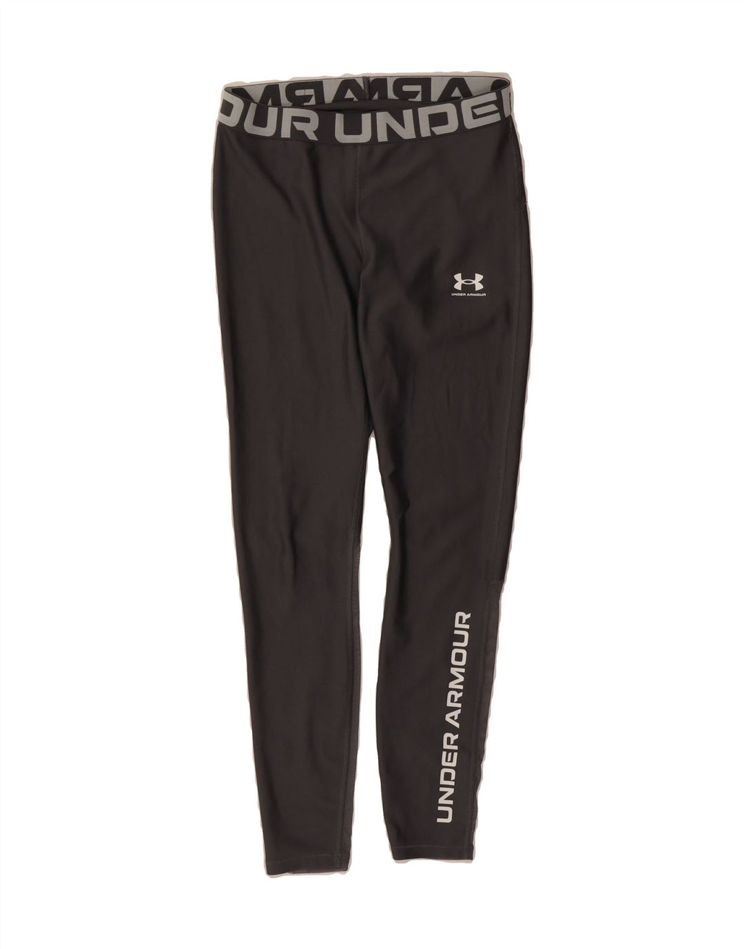 UNDER ARMOUR Womens Graphic Leggings UK 14 Medium  Grey Polyester Vintage Under Armour and Second-Hand Under Armour from Messina Hembry 