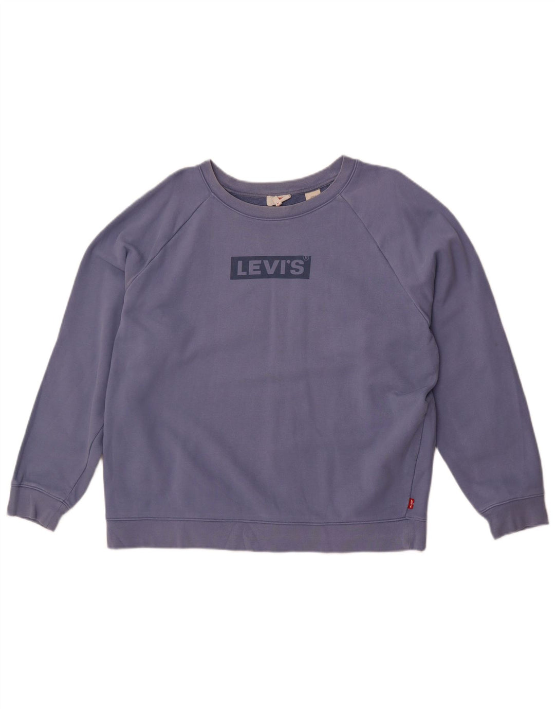 Γυναικείο γραφικό φούτερ Levi's Oversized Crop Jumper UK 16 Large Blue
