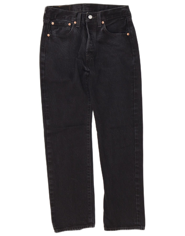 Levi's Mens 501 Straight Jeans W29 L30 Μαύρο Βαμβακερό