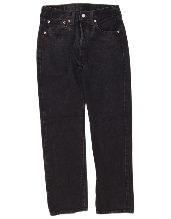 Levi's Mens 501 Straight Jeans W29 L30 Μαύρο Βαμβακερό