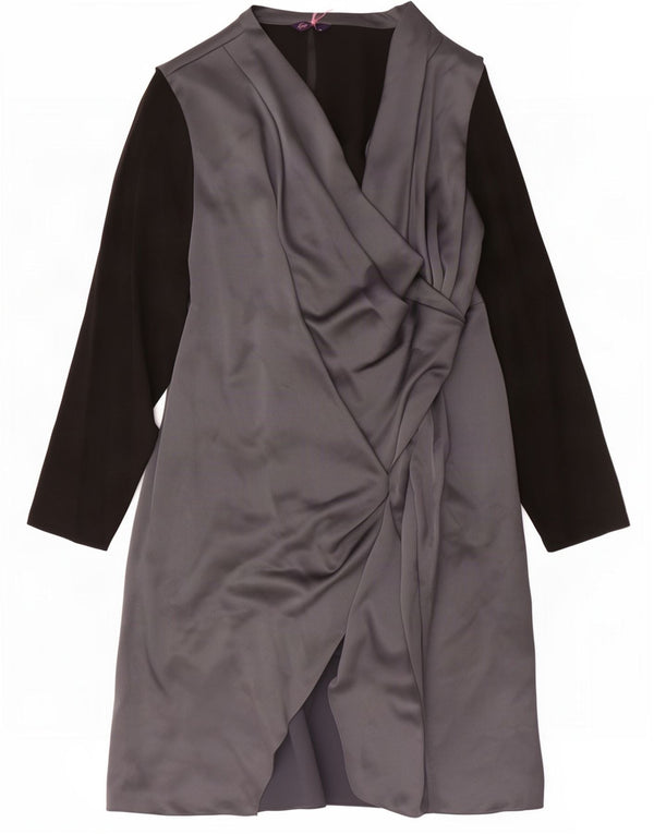 Marks & Spencer Γυναικείο φόρεμα A-Line UK 24 4XL Silver Colourblock