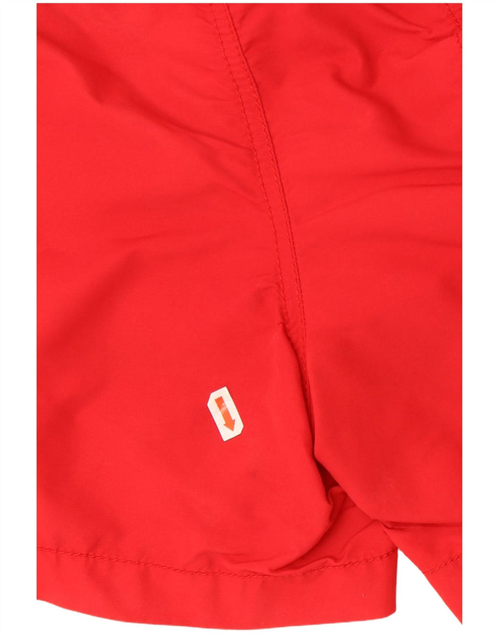 Ανδρικό γραφικό σορτς κολύμβησης Bikkembergs Μεσαίο κόκκινο πολυαμίδιο